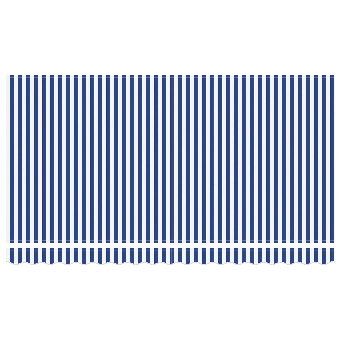 vidaXL Retractable Awning Retractable Striped Blue 350 x 200 cm Fabric
