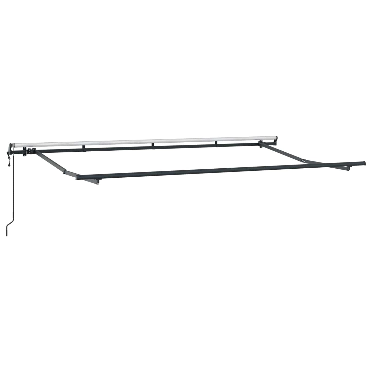 vidaXL Retractable Awning Retractable Blue and White 350 x 200 cm