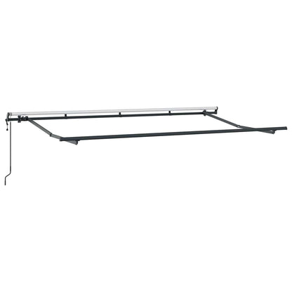 vidaXL Retractable Awning Retractable Blue and White 350 x 200 cm