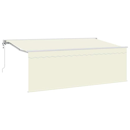 vidaXL Retractable Awning Cream 350 x 200 cm Polyester and Aluminium
