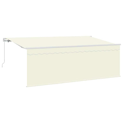 vidaXL Retractable Awning Cream 350 x 200 cm Polyester and Aluminium