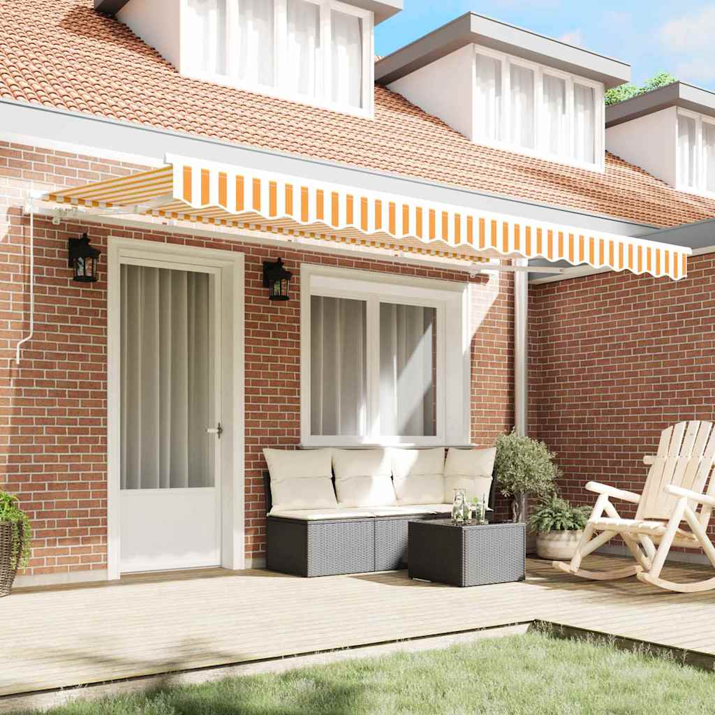 vidaXL Retractable Awning Yellow 350 x 200 cm Fabric