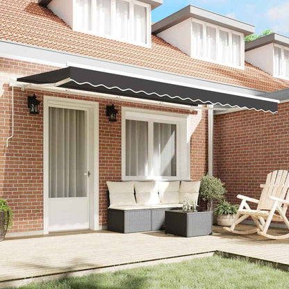 vidaXL Retractable Awning Anthracite 350 x 200 cm Fabric