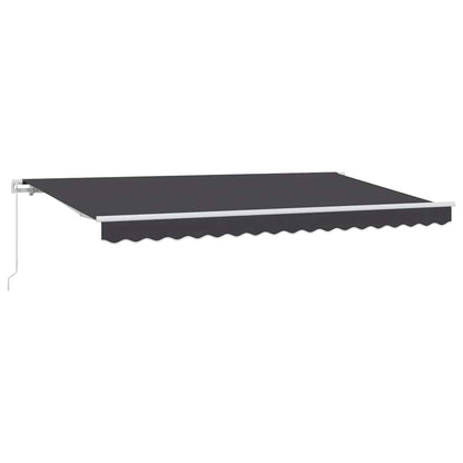 vidaXL Retractable Awning Anthracite 350 x 200 cm Fabric