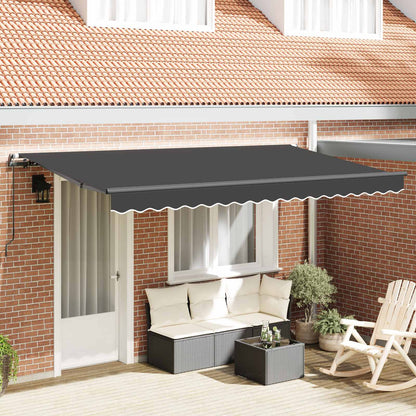 vidaXL Retractable Awning Anthracite 350 x 200 cm Fabric