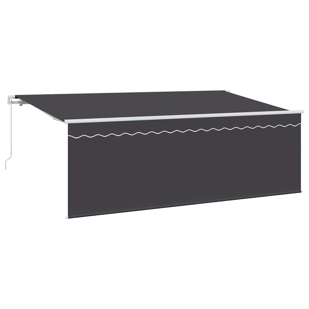 vidaXL Retractable Awning Retractable Manual Anthracite 350 x 200 cm