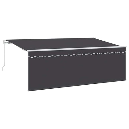 vidaXL Retractable Awning Retractable Manual Anthracite 350 x 200 cm