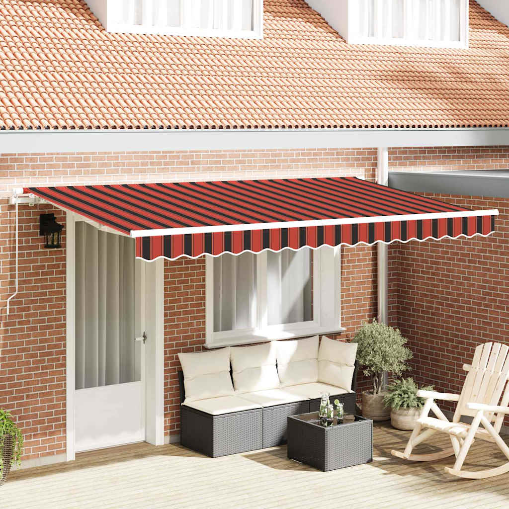 vidaXL Retractable Awning Orange 350 x 200 cm Fabric