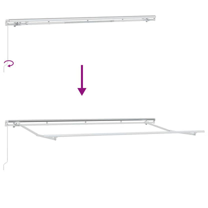 vidaXL Retractable Awning Burgundy 350 x 200 cm Fabric