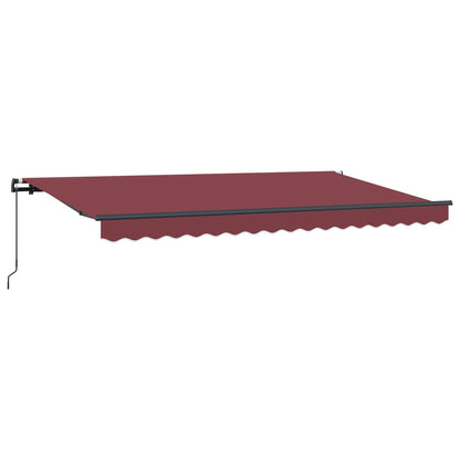 vidaXL Retractable Awning Burgundy 350 x 200 cm Fabric