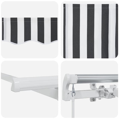 vidaXL Retractable Awning Anthracite 350 x 200 cm Fabric