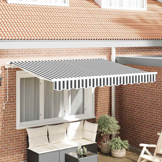 vidaXL Retractable Awning Anthracite 350 x 200 cm Fabric