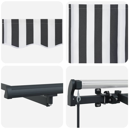 vidaXL Retractable Awning Anthracite 350 x 200 cm Fabric