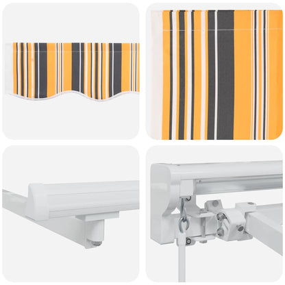 vidaXL Awning Frame Yellow and Grey 350 x 200 cm