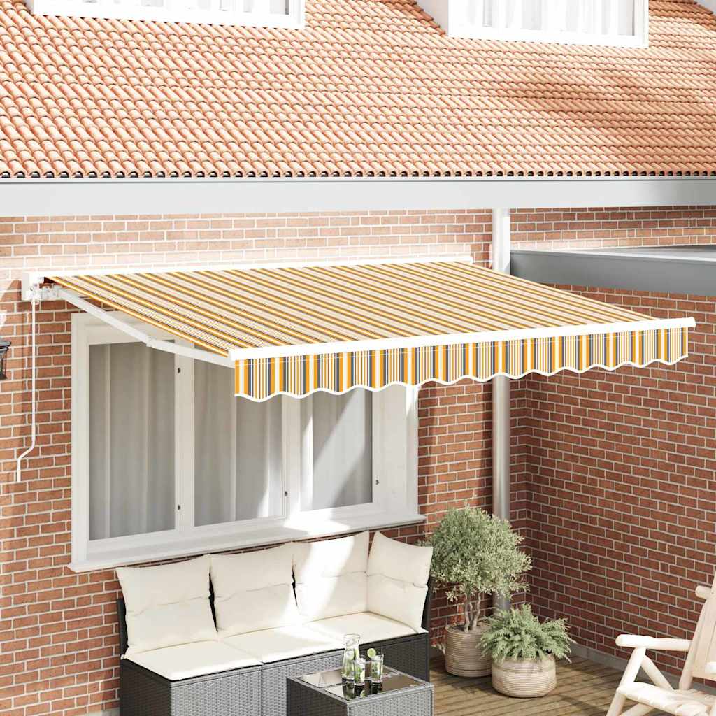 vidaXL Awning Frame Yellow and Grey 350 x 200 cm