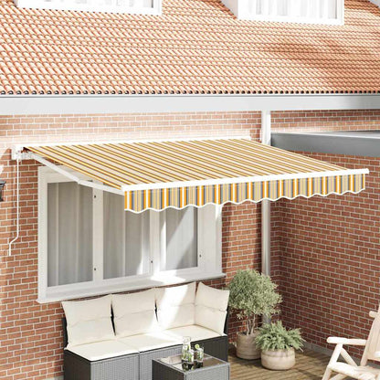 vidaXL Awning Frame Yellow and Grey 350 x 200 cm