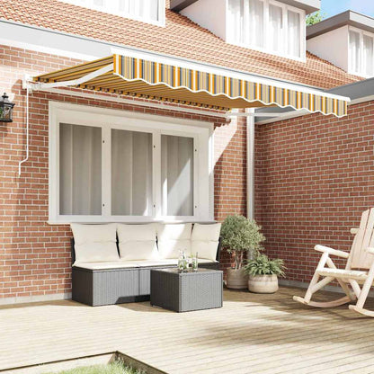 vidaXL Awning Frame Yellow and Grey 350 x 200 cm