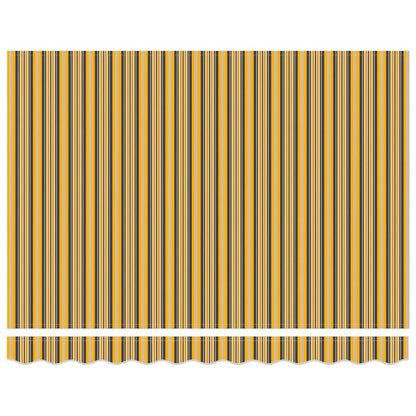 vidaXL Awning Frame Yellow and Grey 350 x 200 cm