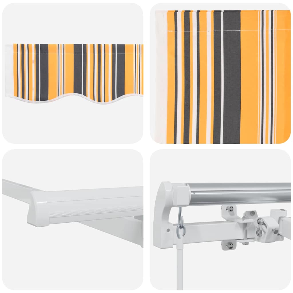 vidaXL Retractable Awning Yellow 350 x 200 cm Fabric