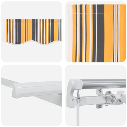 vidaXL Retractable Awning Yellow 350 x 200 cm Fabric