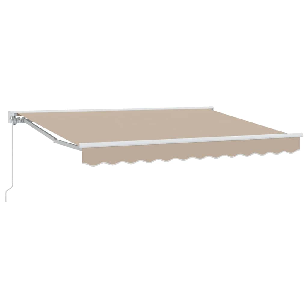 vidaXL Awning Frame Beige 350 x 200 cm Polyester with PU coating