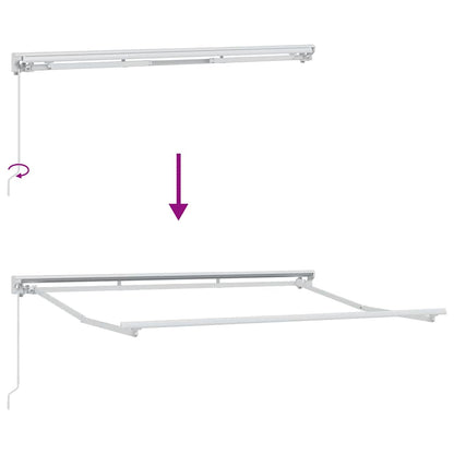 vidaXL Awning Frame Beige 350 x 200 cm Polyester with PU coating