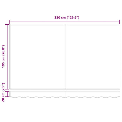 vidaXL Awning Frame Beige 350 x 200 cm Polyester with PU coating