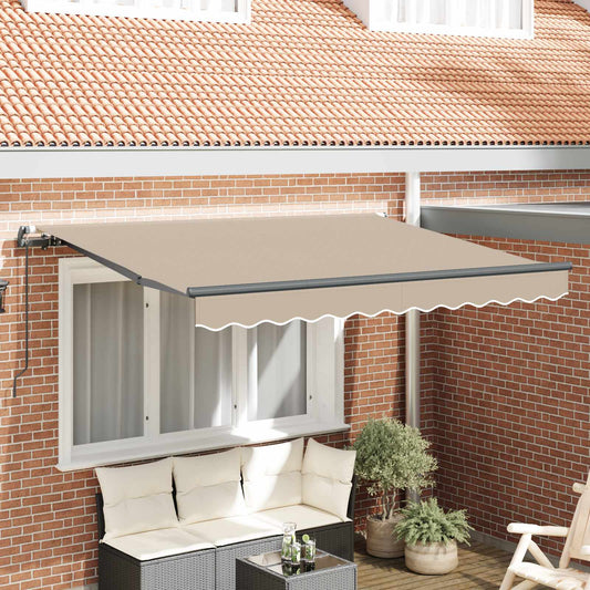 vidaXL Retractable Awning Beige 350 x 200 cm Fabric