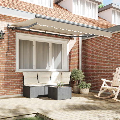 vidaXL Retractable Awning Beige 350 x 200 cm Fabric