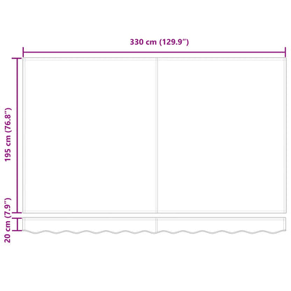 vidaXL Retractable Awning Beige 350 x 200 cm Fabric