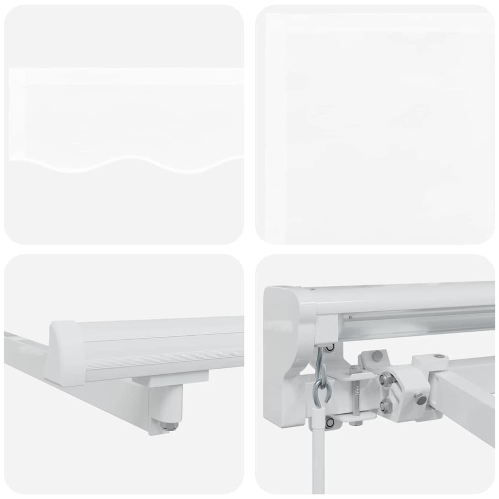 vidaXL Awning Frame White 350 x 200 cm Polyester with PU coating
