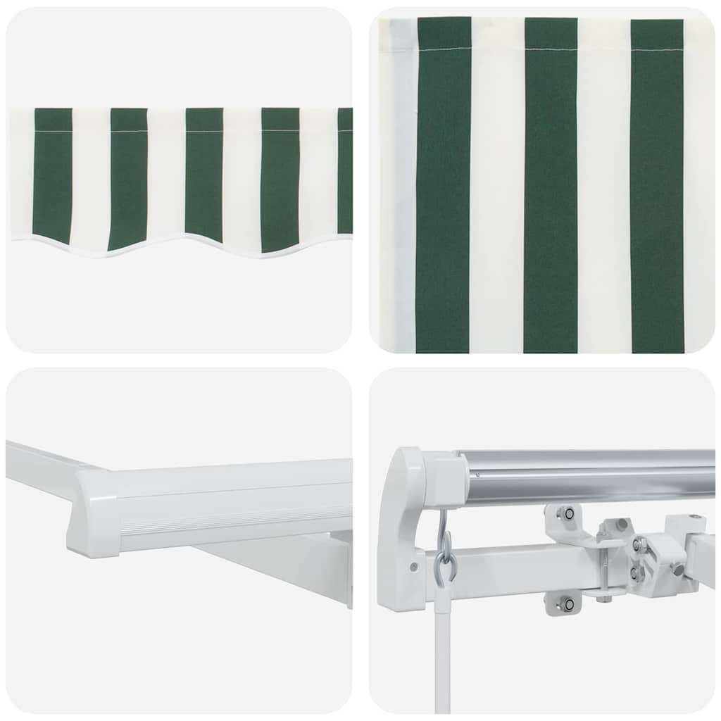 vidaXL Retractable Awning Green 350 x 200 cm Fabric