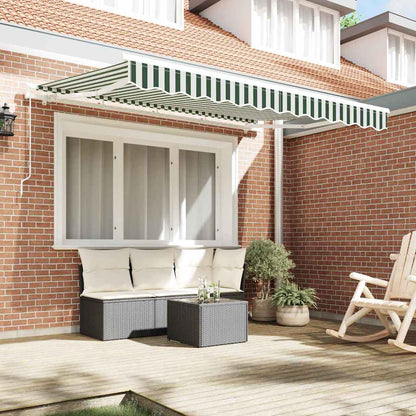 vidaXL Retractable Awning Green 350 x 200 cm Fabric
