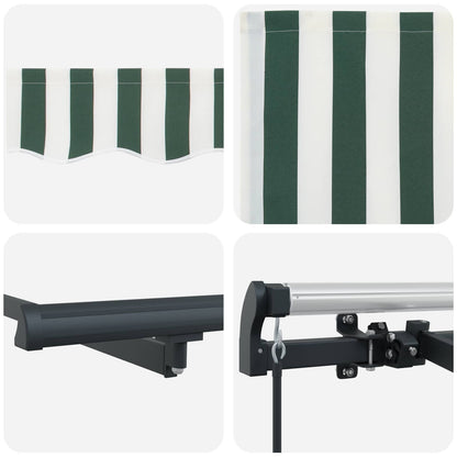 vidaXL Retractable Awning Green 350 x 200 cm Fabric