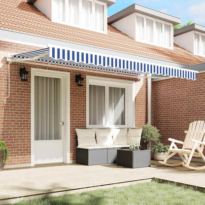 vidaXL Awning Frame Blue and White 400 x 200 cm