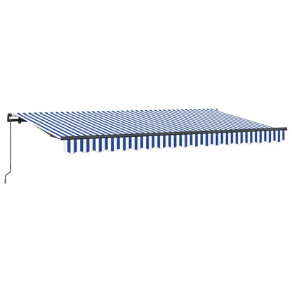 vidaXL Retractable Awning Manual Blue 400 x 200 cm Fabric