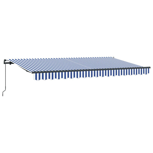 vidaXL Retractable Awning Manual Blue 400 x 200 cm Fabric