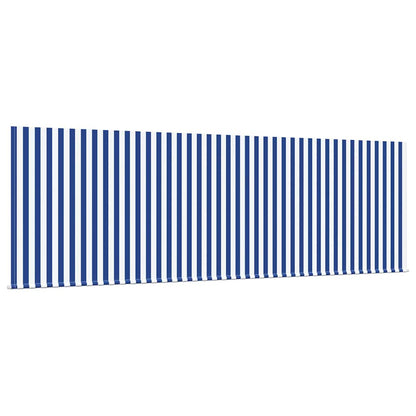 vidaXL Retractable Awning Manual Blue and White 400 x 200 cm