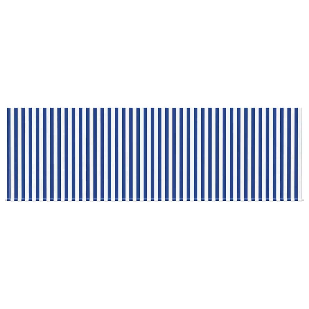 vidaXL Retractable Awning Manual Blue and White 400 x 200 cm