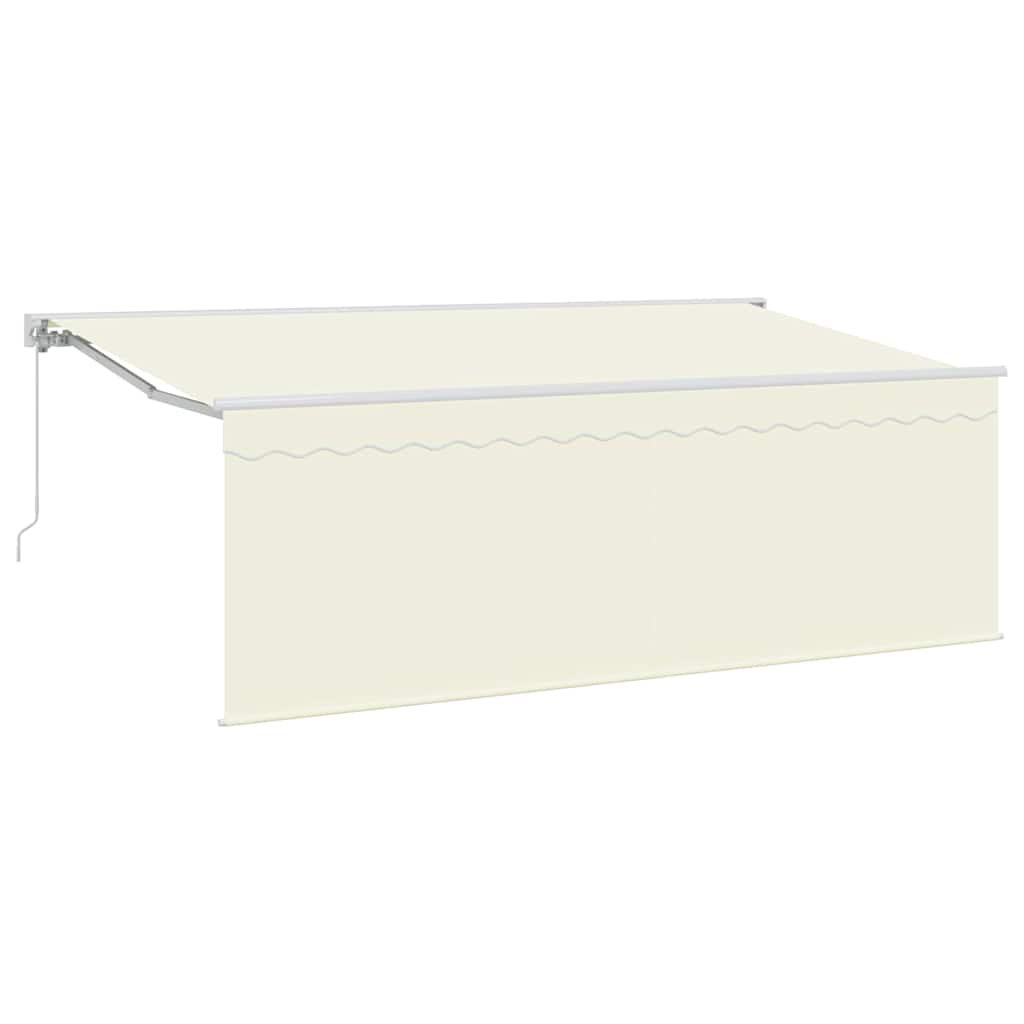 vidaXL Retractable Awning Cream 400 x 200 cm Polyester and Aluminium