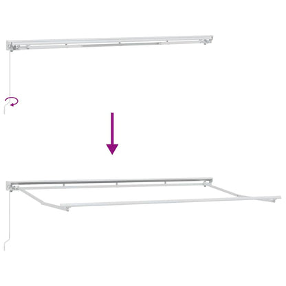 vidaXL Retractable Awning Cream 400 x 200 cm Polyester and Aluminium
