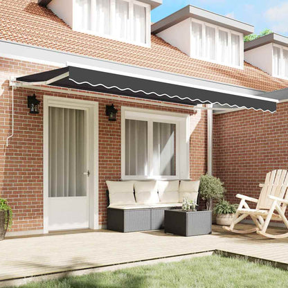 vidaXL Awning Frame Anthracite 400 x 200 cm Polyester with PU coating