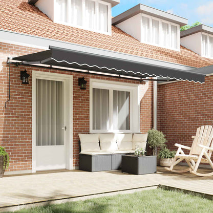 vidaXL Retractable Awning Anthracite 400 x 200 cm Fabric