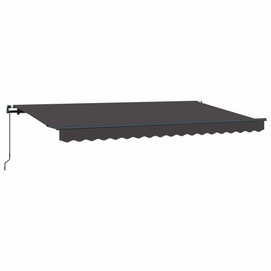 vidaXL Retractable Awning Anthracite 400 x 200 cm Fabric
