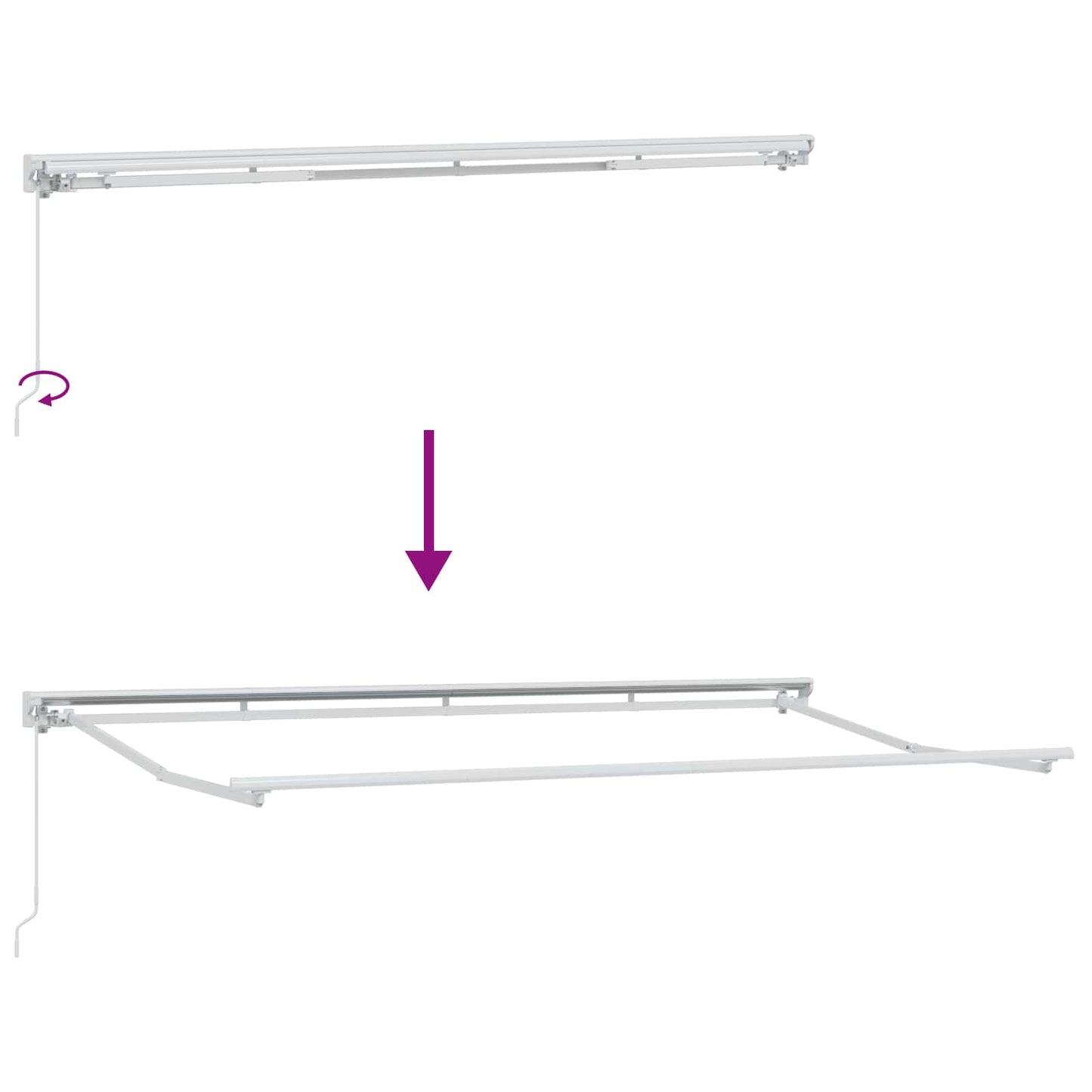 vidaXL Retractable Awning Anthracite 400 x 200 cm