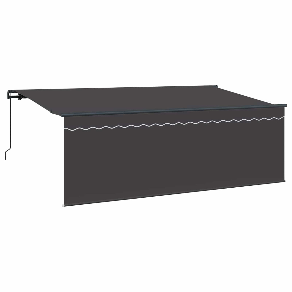 vidaXL Manual Awning 4 x 2 m Anthracite 100% Polyester