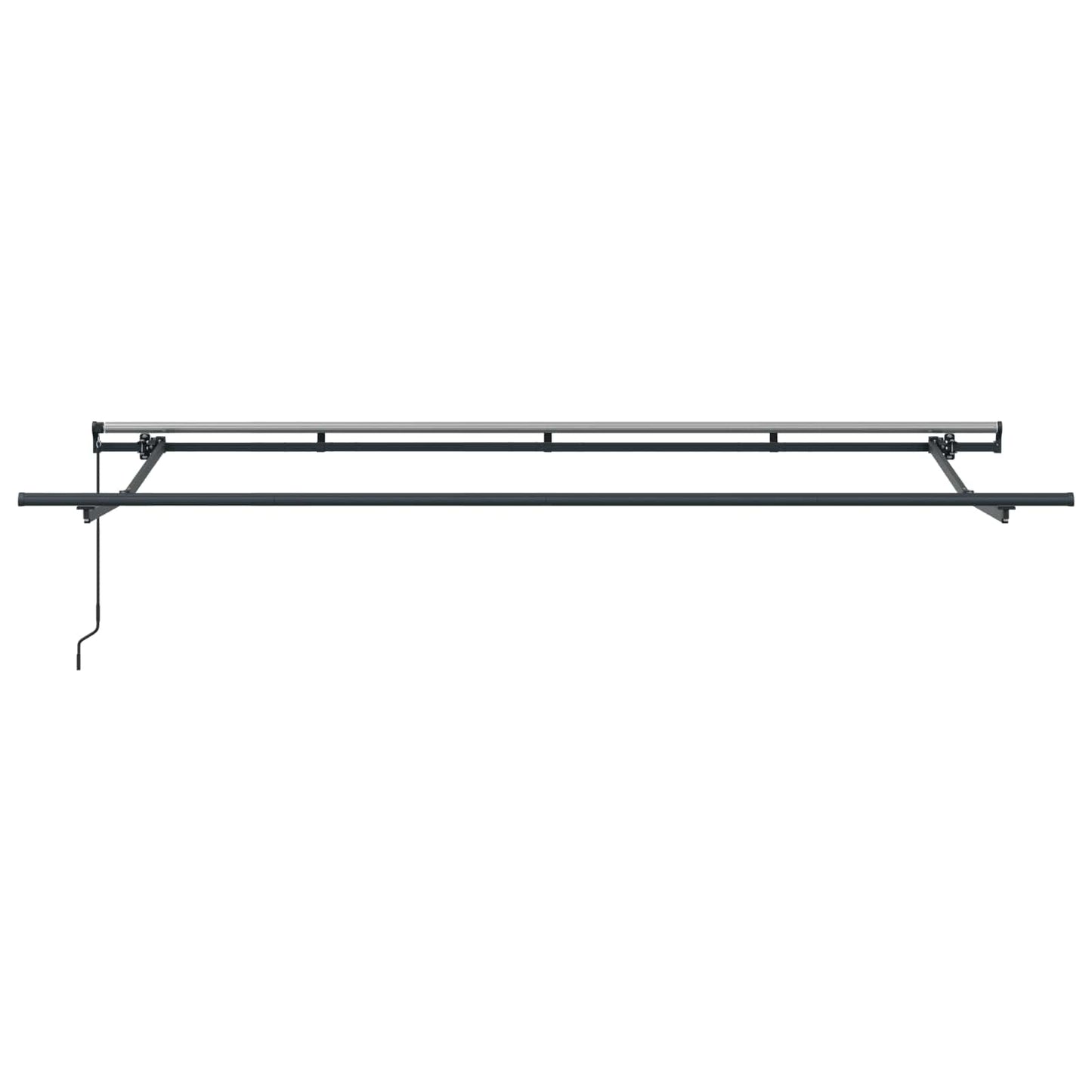 vidaXL Retractable Awning Retractable Manual Anthracite 400 x 200 cm