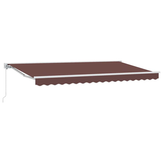 vidaXL Awning Frame Brown 400 x 200 cm Polyester with PU coating