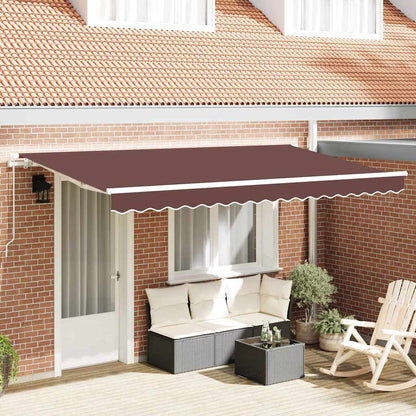 vidaXL Retractable Awning Brown 400 x 200 cm Fabric