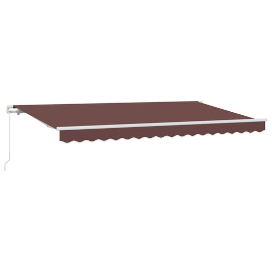 vidaXL Retractable Awning Brown 400 x 200 cm Fabric